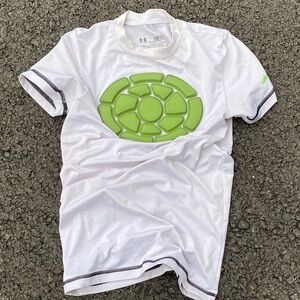 Under Armour White Shirt with Green Padded Design